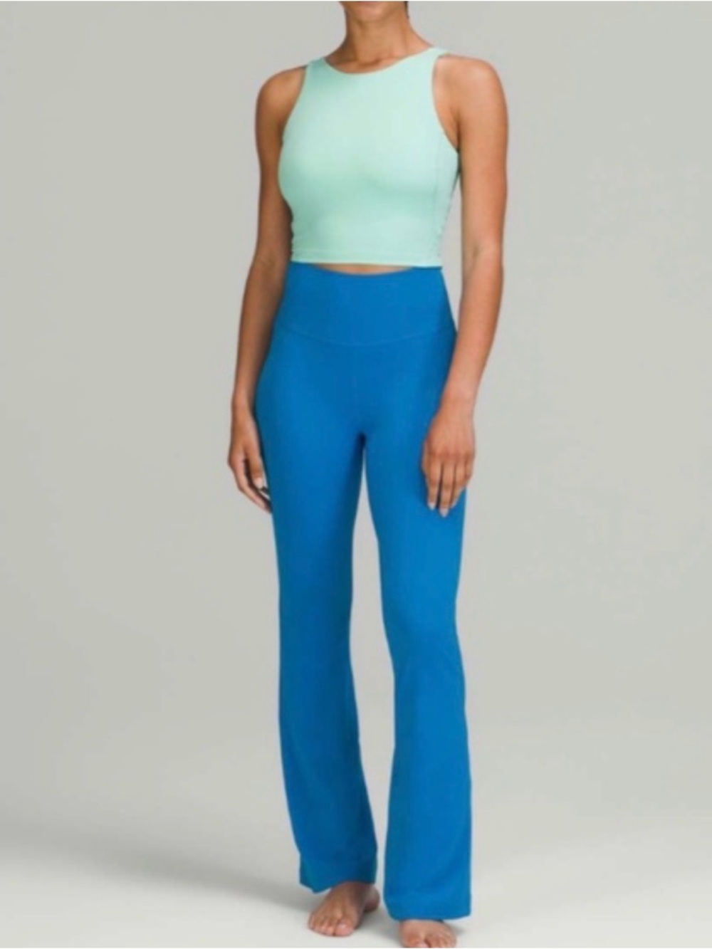 Poolside Blue Lululemon Groove Super-High-Rise Flared Pant